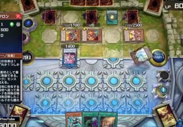 遊戯王マスターデュエルの対戦画面で相手側のカードが増えた場面