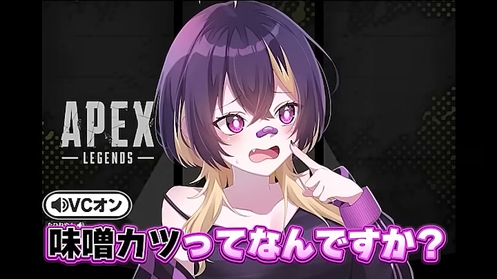 ゆうちびのキャラクターと『味噌カツってなんですか?』の字幕が出る場面