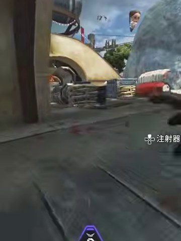 APEXのレイス視点で建物の外へ走り出す場面