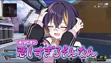 ゆうちびさんのキャラクターイラストと『悲しすぎるんねん』のピンク字幕が映る場面